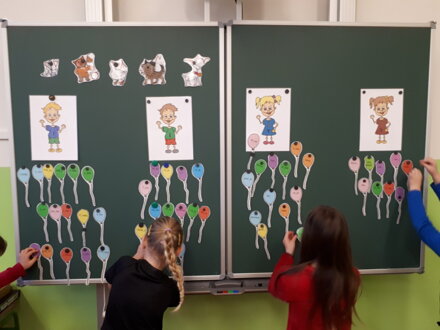 Balónky s dětmi A5 - slabiky DI, TI, NI, DY, TY, NY