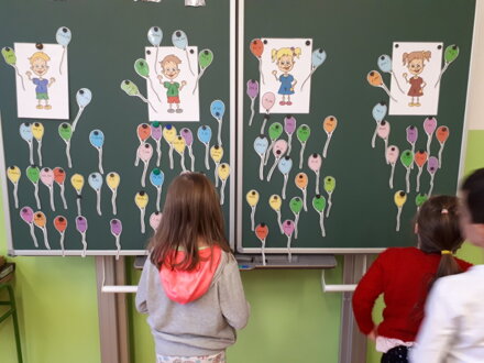 Balónky s dětmi A5 - slabiky DI, TI, NI, DY, TY, NY
