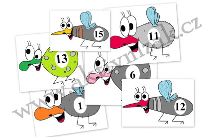 Mouchy - sčítání a odčítání do 20 bez přechodu přes desítku