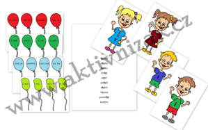 Balónky s dětmi A5 - slabiky DI, TI, NI, DY, TY, NY